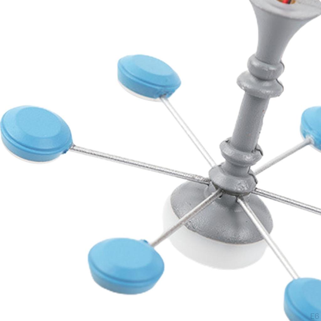 1/87 Ceiling Light Modern Miniature Lamp 6 Lights 3V/12V HO Scale Chandelier for Layout