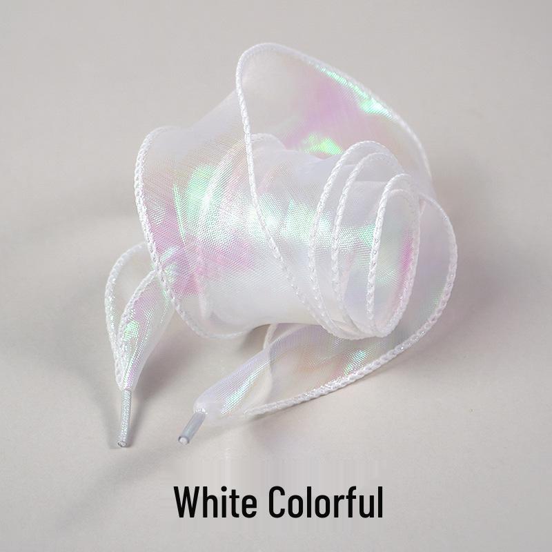 Fairy Wave Silk Chiffon Curly Shoelaces for German Trainers and Air Force One - Canvas Rope, 1 Pair