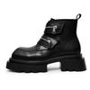 Platform Zipper Shoes for Men Luxury Shoes Leather Business Dress Shoes All-Match Casual Wear-Resistant Footwear Chaussure Homme