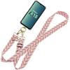 Case for Samsung Galaxy A15 4G-5G - Reinforced Protection - Shockproof TPU - Pink Lanyard - Transparent