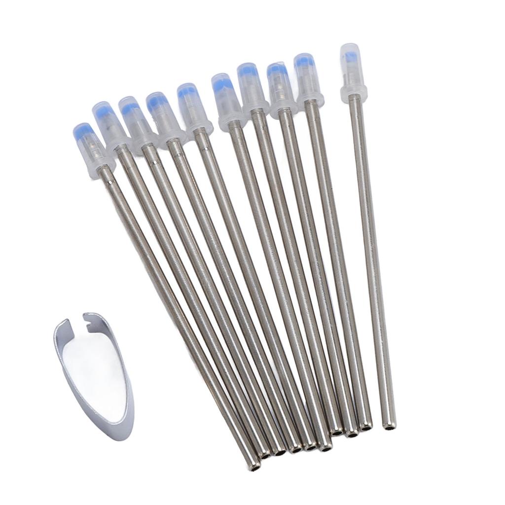 10PCS D1 Ballpoint Refills Metal 0.5mm Ultra Fine Water Based Replaceable Ballpoint Pen Refill Tips for Electromagnetic