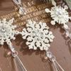 3PCS Party Supplies Christmas Crystal Snowflake Pendant Christmas Tree Decorations  New Year