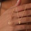 CARLIDANA Dainty Stainless Steel Gold Plated Initial Letter A-Z Pendant Choker Personalized Name Necklace for Girls Gift