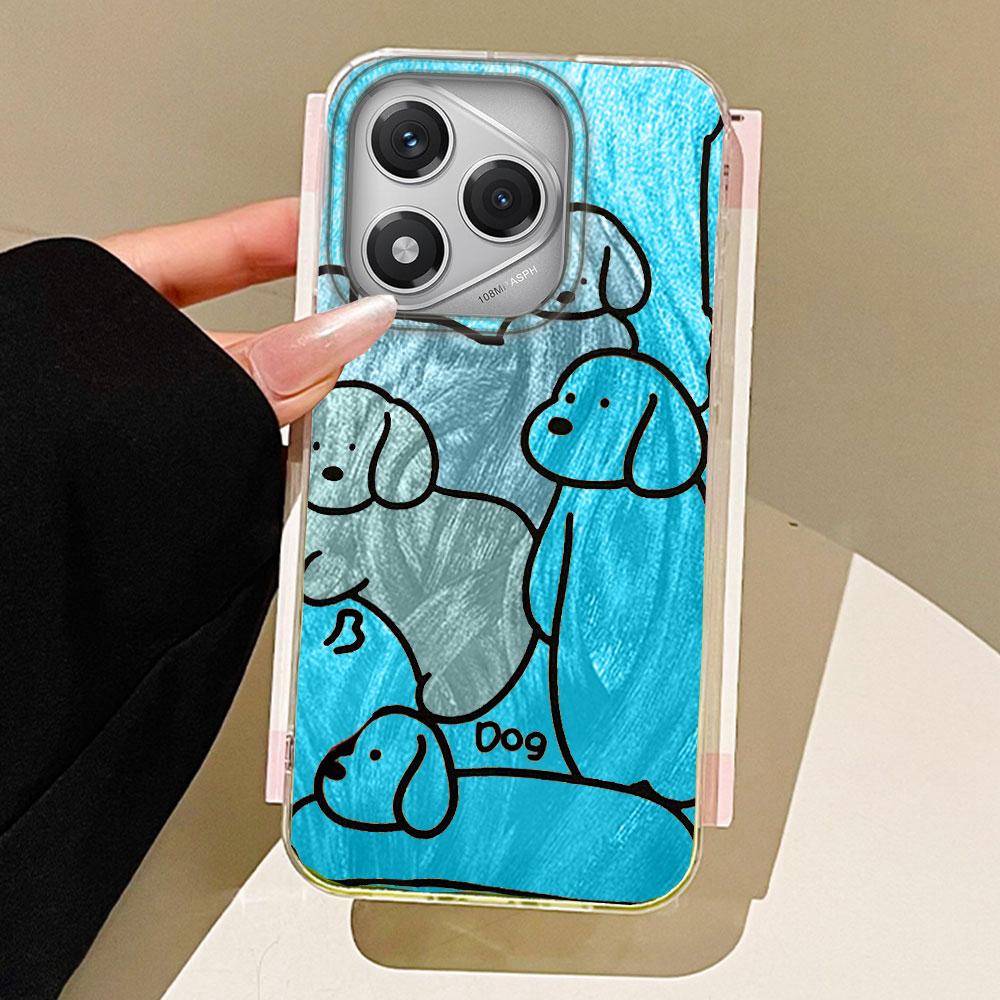 

Чехлы для телефонов Line Dogs разных цветов для Honor 400 200 Pro Magic 5 7 Lite X9c X9a X8b X8a X8c Девушки Ракушка Силиконовая Задняя Крышка ТПУ Honor X8c белый