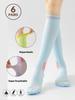 1/6pairs Compression Sport Socks Running Skipping Yoga Socks Trendy Professional Sports Socks Nursing Athletic Soccer Stocking