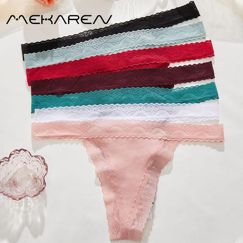 

Сексуальные стринги Low-Rise Кружева G-string Трусики Женщины Хлопок T-Back Нижнее белье S-XL Женское бикини Трусы Нижнее белье