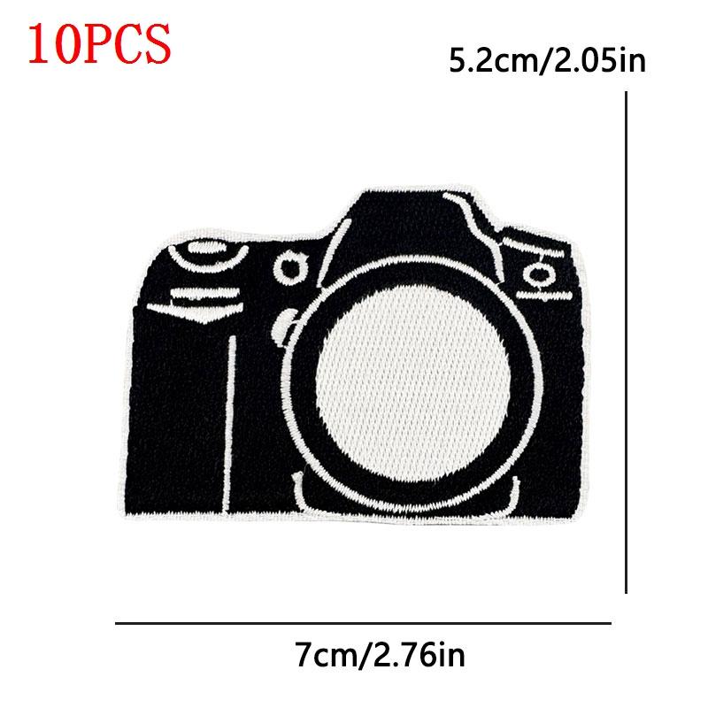 10PCS/Lot Wholesale Black Red Patches Heart Start Iron On Patches For Clithing Love Lip Embroidery Patches On Jeans Accessories
