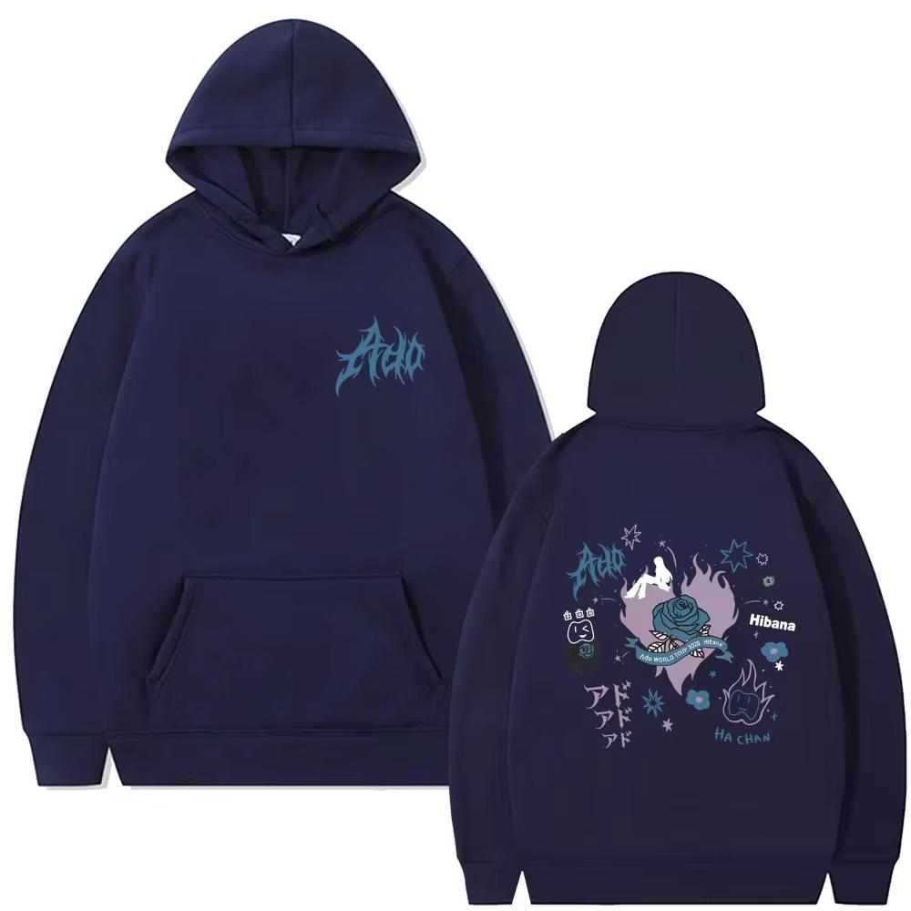 Ado World Tour Hibana Printed Hoodie Men Women Clothing Fashion Japanese Style Pullover Man Vintage Hooded Tracksuit