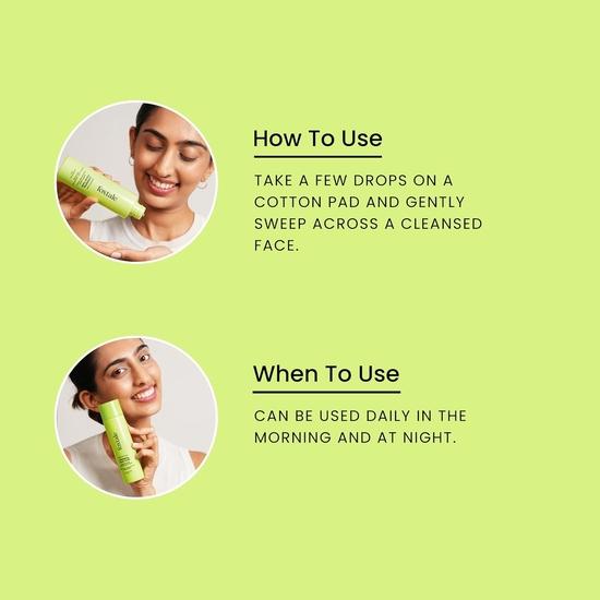 Foxtale Exfoliating Face Toner with 5% Lactic Acid for Pore Tightening & Gentle Exfoliation, Alcohol Free, Men & Women, 150 Ml