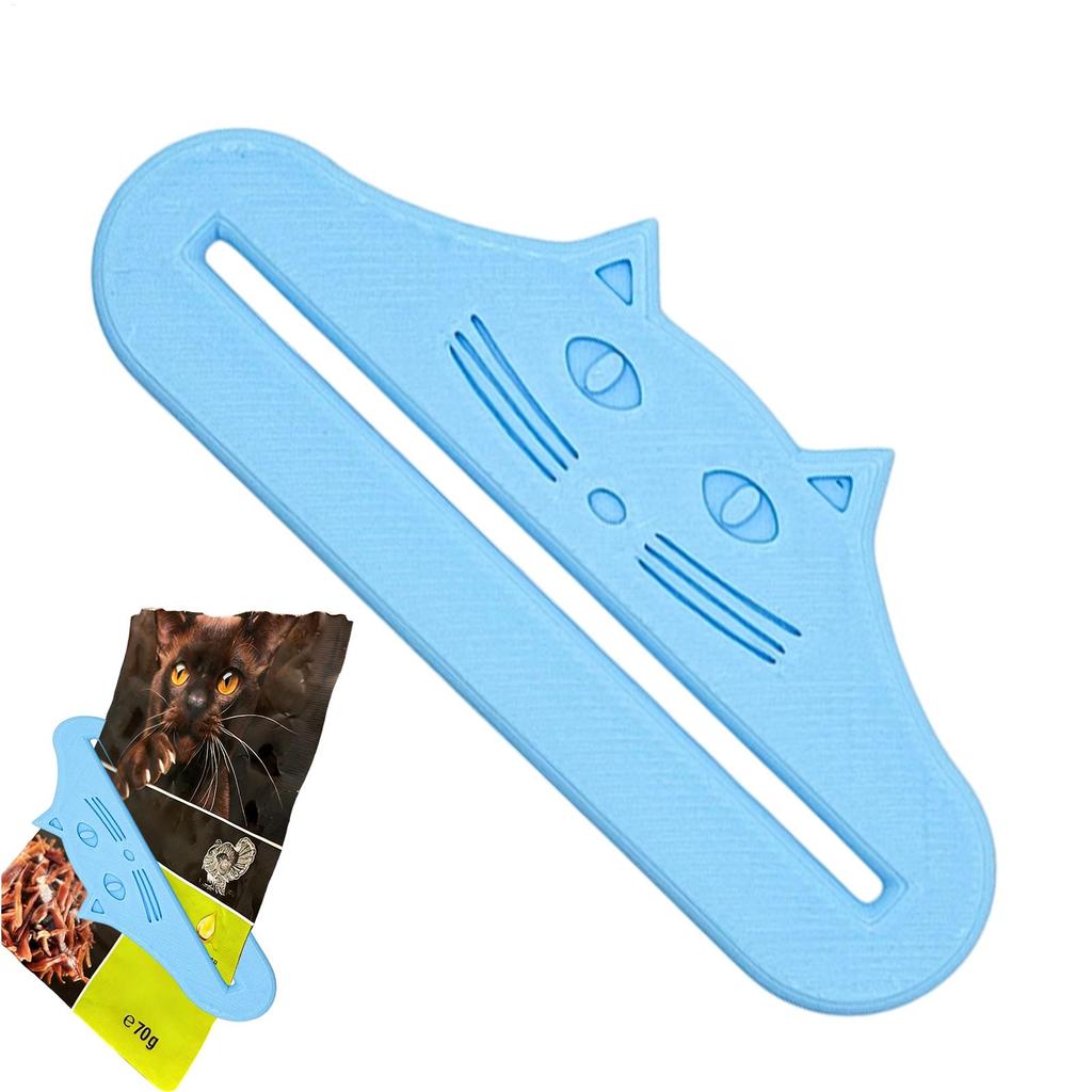 1pcs Cat Food Pouch Squeezer 3D Printing Pouch Squeezer Dispenser Cat Strip Feeder Spoon Squeezing Tool For Liquid Pet Food