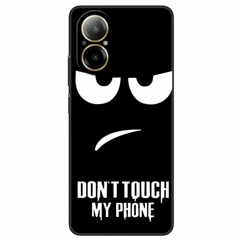 For Realme C67 4G Case Animals Painted Black TPU Silicone Soft Bumpers for RealmeC67 4G C 67 RMX3890 Phone Covers Wolf Cool Bags