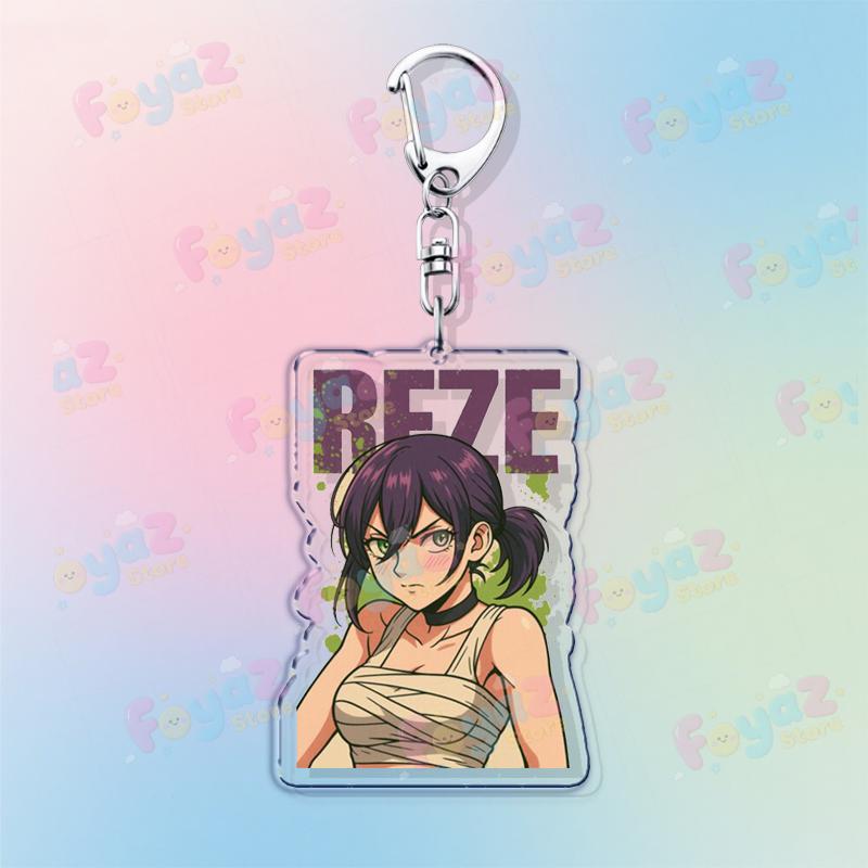

Anime Reze Art Keychain Accessories Bag Charms Devil Manga Women Keyrings Jewelry Csm Chibi Fans Freinds Gift
