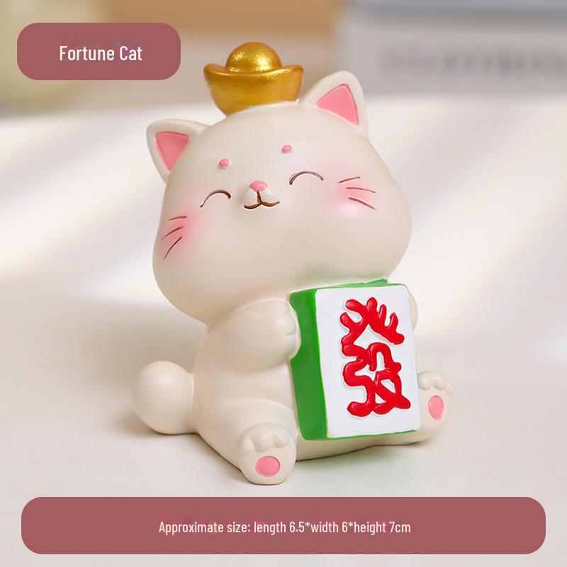 Adorable Lucky Cat Phone & Tablet Stand - Creative Cartoon Desktop Holder Ornament & Gift for Couples