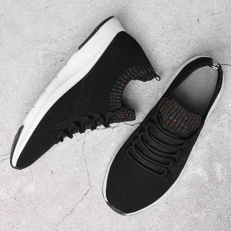 Loafers Men Elevator Shoes Chunky Lift Sneakers Mesh White Comfortable Breathable Height Increase Insole 6CM High Heel Sports