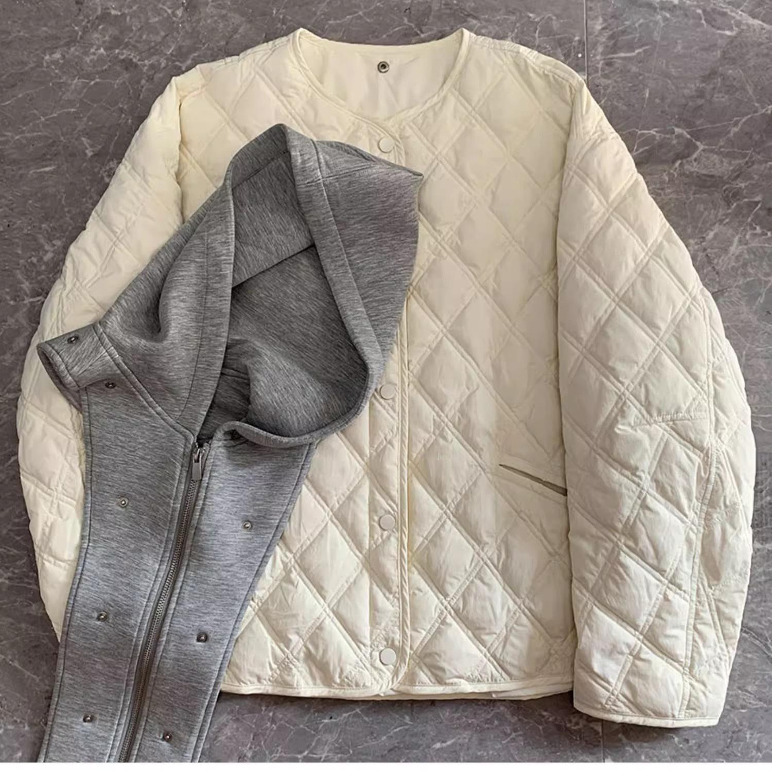 

Autumn Winter Product Casual Women s Round Neck Loose Long Sleeve Hooded Jacket Top L білий