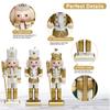 4/6Pcs 12CM Christmas Nutcracker Platinum Soldier Color Puppet Christmas Decoration small gift pendant Creative home pendant