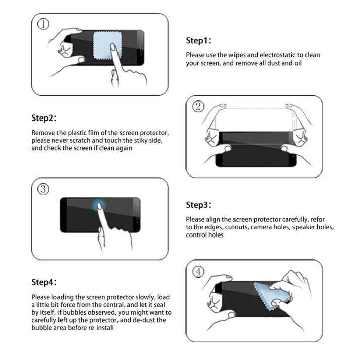 Film écran - sleo - samsung galaxy s10 plus - résistant aux rayures - protection complète - 2 pièces