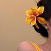 Fermagli per capelli a forma di fiore di giglio per donne ragazze Barretta Clip a pinza di granchio Fermagli per capelli per coda di cavallo Copricapo da bagno spiaggia Accessori per capelli