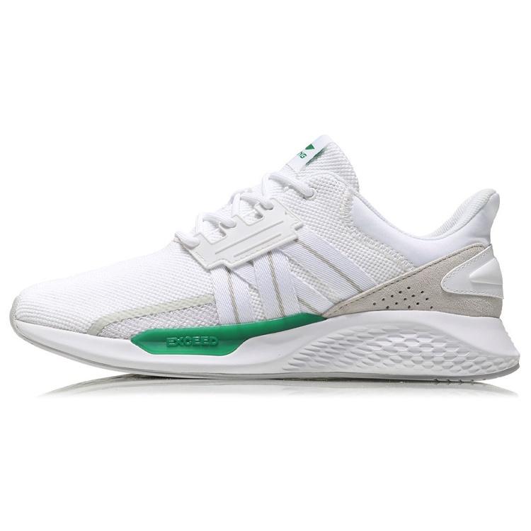 Li-Ning QingCheng No Boundry Sport Leisure  White Gray Green  Men s AGLN197-3 EU 44⅓