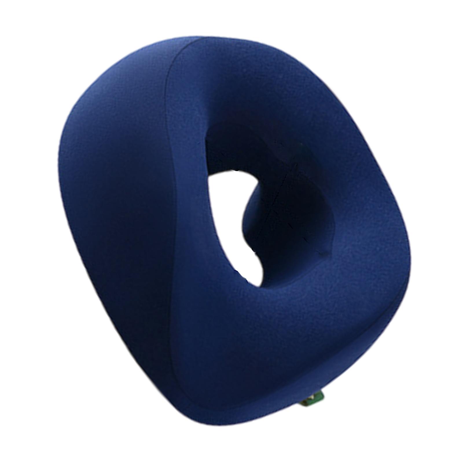 

Эргономичная подушка для лица из пены с памятью для массажных столов с дышащим чехлом из поликоттона и съемной конструкцией темно-синий