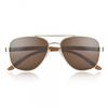 Earth Wood Kotor Polarized Sunglasses Dark Brown Black