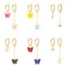 Elegant European And American Asymmetrical Butterfly Earrings Classic Fashion Jewelry