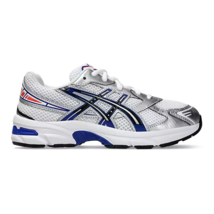 Asics Gel 1130 Anti Slip Wear Resistant Low Top Kids' Running Shoes Silver White Blue Teenagers