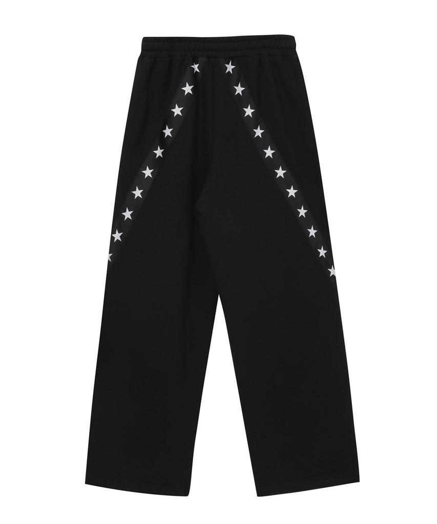 BAUF B Star Line Wide Sweatpants [Black]