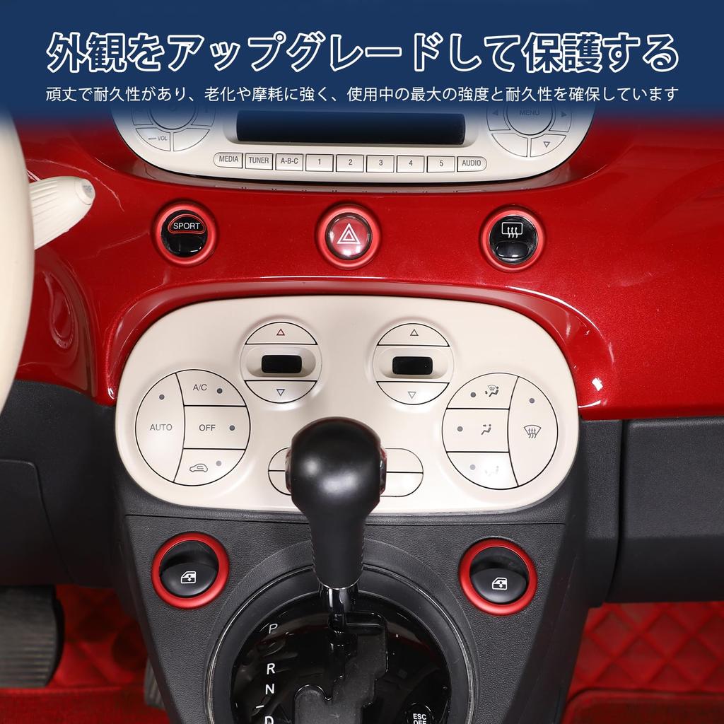 Hcilloend Neuer Fiat 500/Abarth 595 695 Exklusiv für 2010-2022 Schalterzentrum Schalterknopf