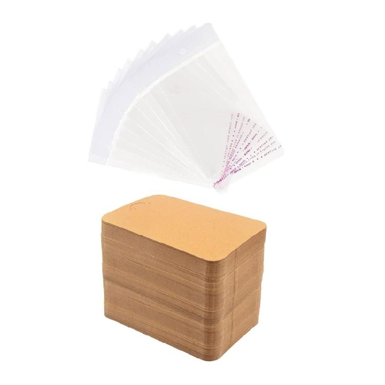 Keychain Jewelry Cardboard with Self-sealing Bag Paper Keychain Display Cards