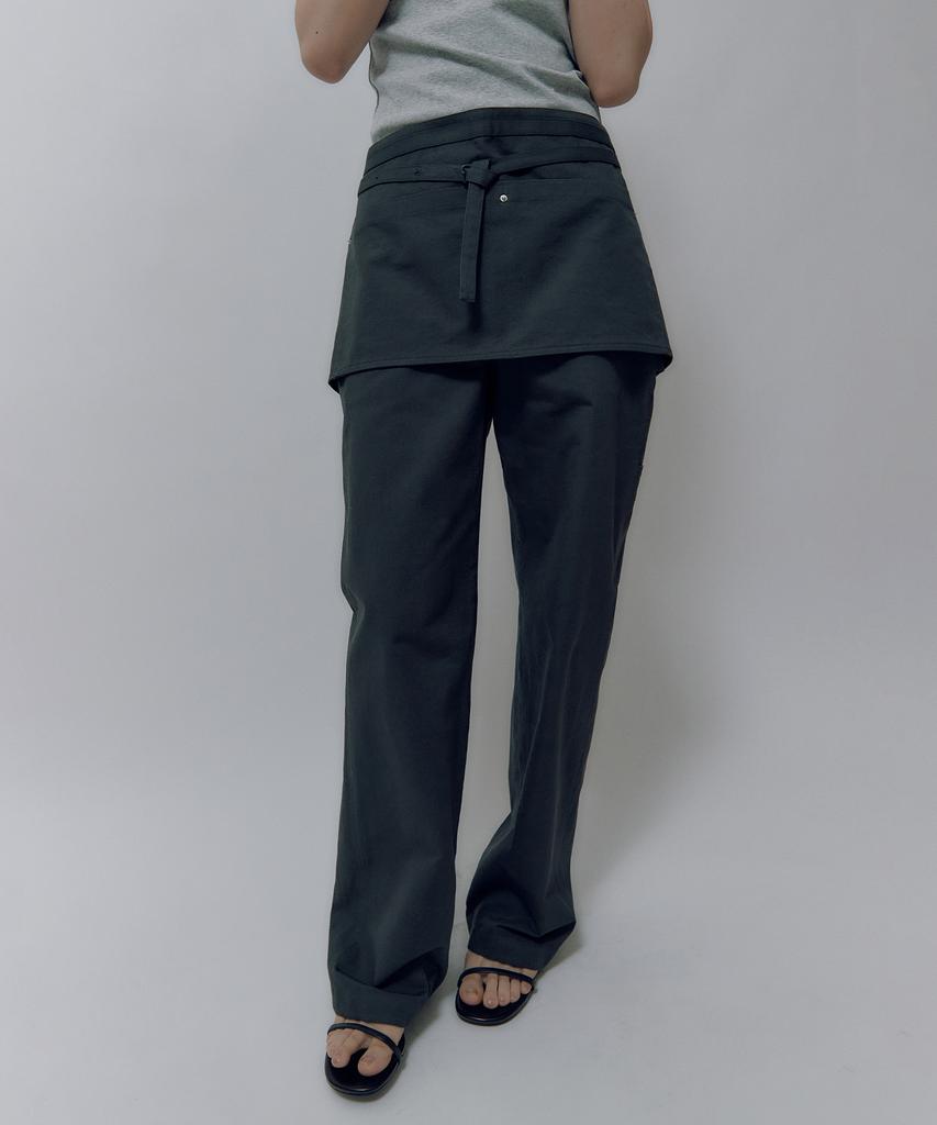Lugkaeseuteu Melanie Layered Skirt Pants_Charcoal