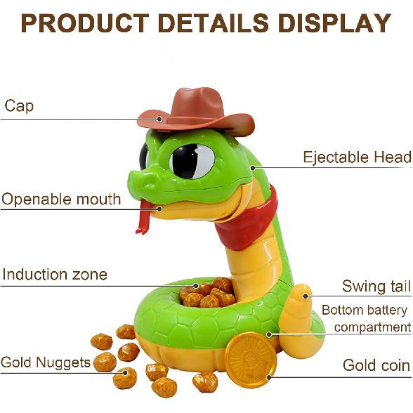 Electric Rattlesnake Toy Snake Scary Trick Toy for Kids Play