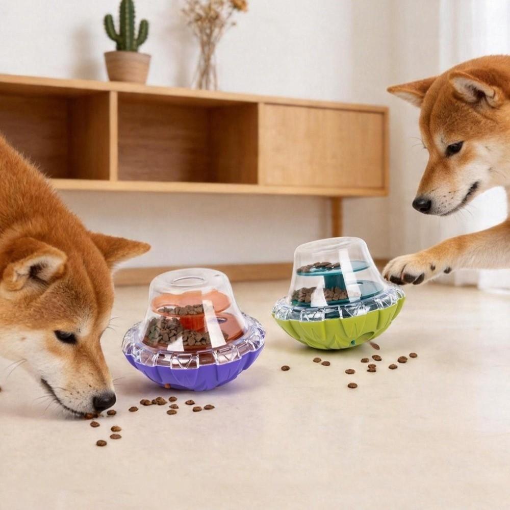 Shaking Leakage Pet Food Dispenser Chew Resistant Pet Puzzle Toy Cat Tumbler Feeder Pet Enrichment