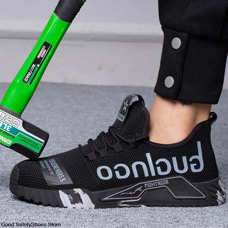 Sneaker alla moda Scarpe antinfortunistiche con punta in acciaio Scarpe da lavoro antiforatura Scarpe protettive di sicurezza Scarpe da costruzione indistruttibili