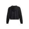 Under Armour Rival Letter Print Hooded Pullover Long Sleeve Sweatshirt Women sweatshirt Black 1378986-002