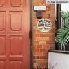 2D Flat 1pc Printing, 8x8 In, Welcome To My Happy Place Don' T Destroy It Round Aluminum Metal Sign, Wall Home Room Farmhouse Home Street, Shop