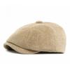 Unisex Knit Wool Blend Newsboy Cap British Retro Octagonal Hat Baker Boy Cap Gatsby Cabbie Hat Winter Warm Solid Color Peaked Cap