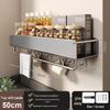 No-Drill Wall-Mounted Kitchen Storage Rack: Multifunctional Holder for Knives, Chopsticks, Pot Lids, and Seasoning Condiments