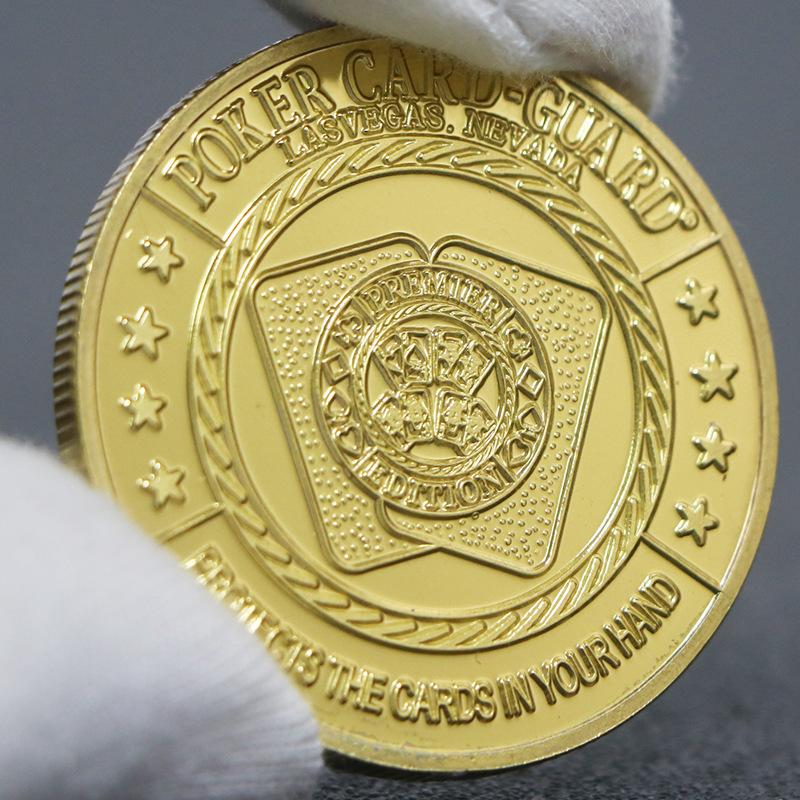 Moeda de Pôquer da Sorte de Trevo, BOA SORTE, Medalhas comemorativas, Moedas de decisão decorativas, Distintivos de metal, Presente de Natal, Enchimentos de meias