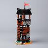 MOC Mittelalterliche Bausteine Zubehör Stadtmauer Piratenbar Segelboot Kokospalme Galgen Artillerie Ochsenkarren Ziegelstein Spielzeug Geschenk S007