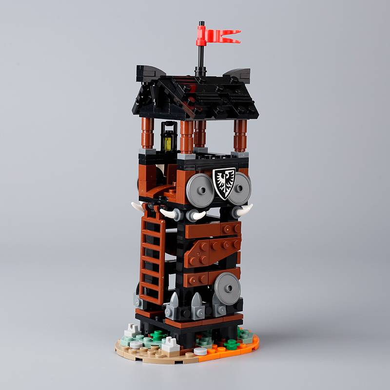 MOC Mittelalterliche Bausteine Zubehör Stadtmauer Piratenbar Segelboot Kokospalme Galgen Artillerie Ochsenkarren Ziegelstein Spielzeug Geschenk S007