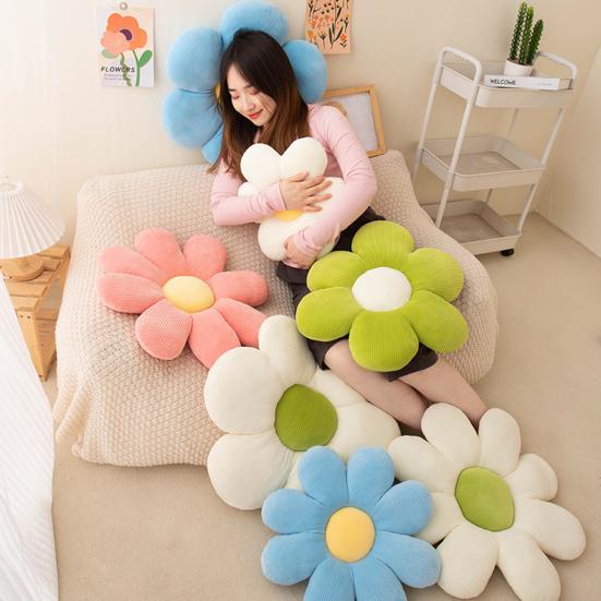 Flower Shaped Pillow Elastic 3 Colors Available 6/8 Petals PP Cotton Filling Supportive Throw Pillow for Bedroom Living Room Office
