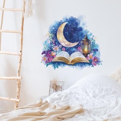 Kreative Fantasy Mond Buch Schlafzimmer Wohnzimmer Hintergrund Verschönern Dekorative Wandaufkleber