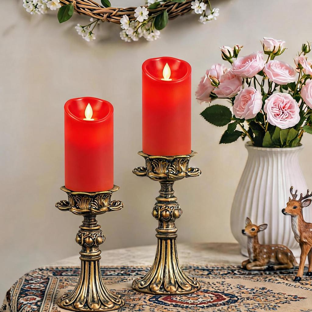 The PinnWaa LED Candle Lights [3-Piece Set] Are Warm-colored, Flickering LED Lights for Indoor and Outdoor Decoration, Featuring a Realistic Flame