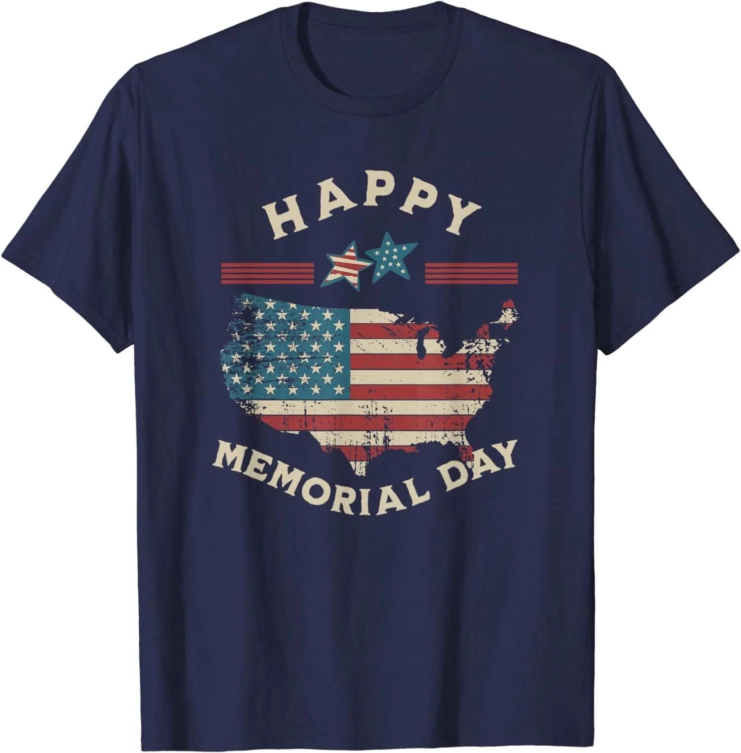 

Happy Memorial Day American Flag Memorial Day Unisex T-Shirt M
