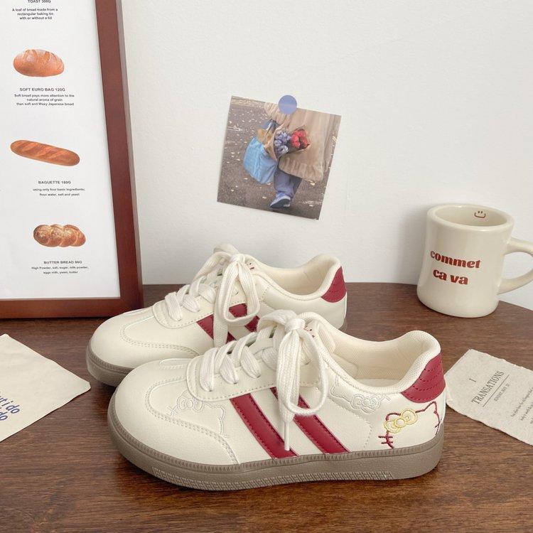 

Новые женские немецкие кроссовки - кожаные студенческие кроссовки с дышащим дизайном, универсальная повседневная обувь для весны/осени 36