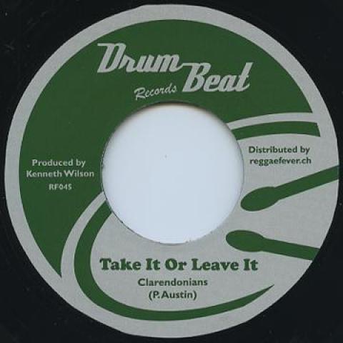 7inch Record CLARENDONIANS - Take It Or Leave It / Deep Down In  RF045 Drum Beat Recor 1967 Europe Reggae, Ska & Dub Used