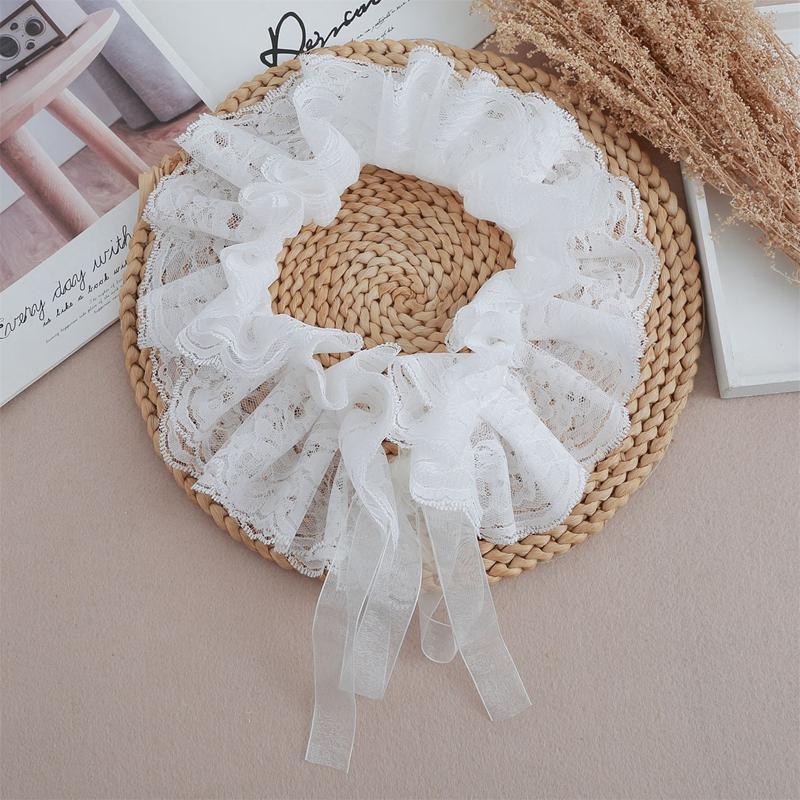 Perfect Match Fashion Lace Ruffled Multi-Layer Fake Collar Versatile Detachable Mesh Decorative Collar Performance Accessories
