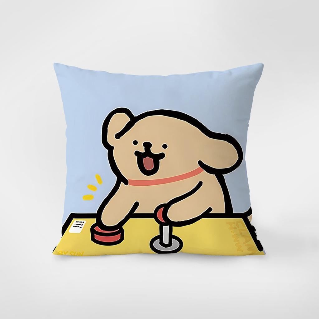 Cute Dog Pattern Pillowcase Interior Decoration Office Living Room Home Pillowcase