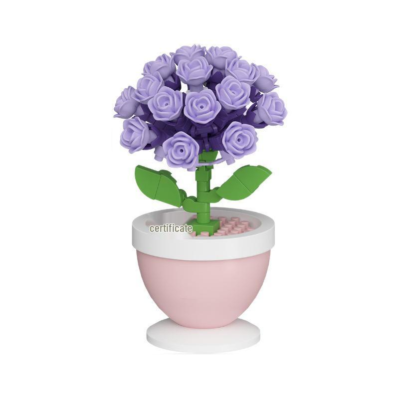 Mekinsm K335 Vier Jahreszeiten Blumenbaustein-Set - Rosen & Nelken, kompatibel mit Lego, Kinderspielzeug & trendige Spielfigur.